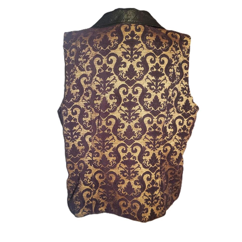 Coldwater Creek Phoebe Brocade Velvet Patchwork Vest - Size 2X (20W-22W) - Picture 3 of 9